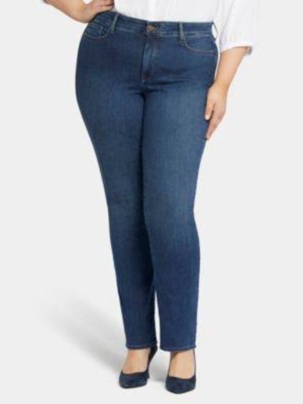NYDJ Marilyn Straight Ankle Cool Embrace Jeans Inspire Frayed Hem Size 26WT NWT